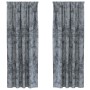 Cortinas de terciopelo 2 pcs con ojales Plata gris 260x140 cm | Foro24.es | Tu tienda online para hogar, jardín y más Foro24.es