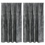 Cortinas de Terciopelo 2 pcs con Ojetes Gris 140x140 cm | Foro24.es | Tu tienda online para hogar, jardín y más Foro24.es