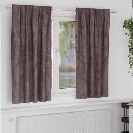 Cortinas de Terciopelo 2 pcs con Ojetes Marrón 175x140 cm | Foro24.es | Tu tienda online para hogar, jardín y más Foro24.es