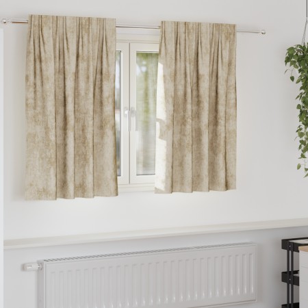 Cortinas de Terciopelo 2 pcs con Ojetes Crema 140x140 cm | Foro24.es | Tu tienda online para hogar, jardín y más Foro24.es