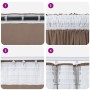 Cortinas de 2 piezas con ojales Cappuccino 140x140 cm | Foro24.es | Tu tienda online para hogar, jardín y más Foro24.es