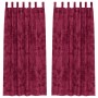 Cortinas de terciopelo 2 pcs con ojales burdeos 260x140 cm | Foro24.es | Tu tienda online para hogar, jardín y más Foro24.es