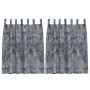 Cortinas de Terciopelo 2 pcs con Ojetes Gris Plateado 140x140 cm | Foro24.es | Tu tienda online para hogar, jardín y más Foro24.es