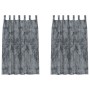 Cortinas de terciopelo de 2 pcs con lazos gris plata 175x140 cm | Foro24.es | Tu tienda online para hogar, jardín y más Foro24.es