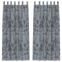 Cortinas de Terciopelo 2 pcs con Ojetes Gris Plata 225x140 cm | Foro24.es | Tu tienda online para hogar, jardín y más Foro24.es