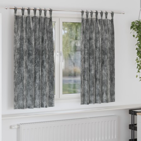 Cortinas de Terciopelo 2 pcs con Ojetes Grises 175x140 cm | Foro24.es | Tu tienda online para hogar, jardín y más Foro24.es