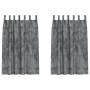 Cortinas de Terciopelo 2 pcs con Ojetes Grises 175x140 cm | Foro24.es | Tu tienda online para hogar, jardín y más Foro24.es