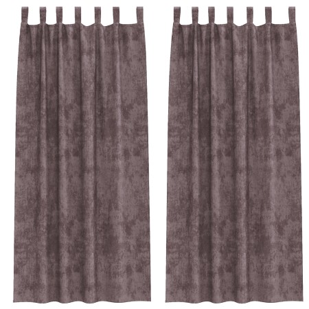 Cortinas de Terciopelo 2 pcs con Ojetes Marrón 260x140 cm | Foro24.es | Tu tienda online para hogar, jardín y más Foro24.es