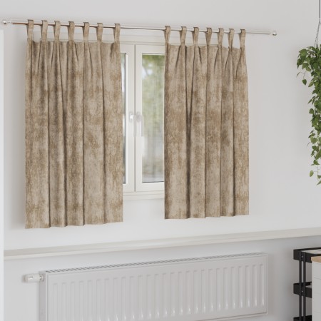Cortinas 2 pcs con Ojetes Champagne 140x140 cm | Foro24.es | Tu tienda online para hogar, jardín y más Foro24.es