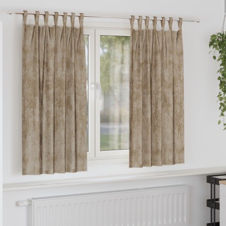 Cortinas de Terciopelo 2 piezas con Ojales Champagne 175x140 cm | Foro24.es | Tu tienda online para hogar, jardín y más Foro24.es