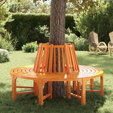 Banco de Árbol al Aire Libre Medio Redondo 160 cm Madera Maciza de Eucalipto by , garden benches - Ref: Foro24-4108060, Price...