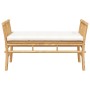 Banco de jardín con cojín de 110 cm de bambú by , garden benches - Ref: Foro24-4108077, Price: 115,29 €, Discount: %