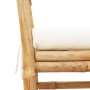 Banco de jardín con cojín de 110 cm de bambú by , garden benches - Ref: Foro24-4108077, Price: 115,29 €, Discount: %