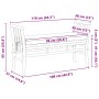 Banco de jardín con cojín de 110 cm de bambú by , garden benches - Ref: Foro24-4108077, Price: 115,29 €, Discount: %