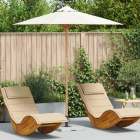 Paraguas de Jardín Blanco Crema 217x230 cm de Bambú von , Sonnenschirme - Ref: Foro24-4108081, Preis: 74,83 €, Rabatt: %