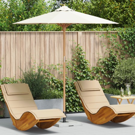 Paraguas de Jardín Blanco Crema 217x230 cm de Bambú von , Sonnenschirme - Ref: Foro24-4108081, Preis: 74,83 €, Rabatt: %