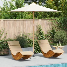 Parasol de Jardín Crema Blanca 270x260 cm Bambú by , Umbrellas - Ref: Foro24-4108083, Price: 85,69 €, Discount: %