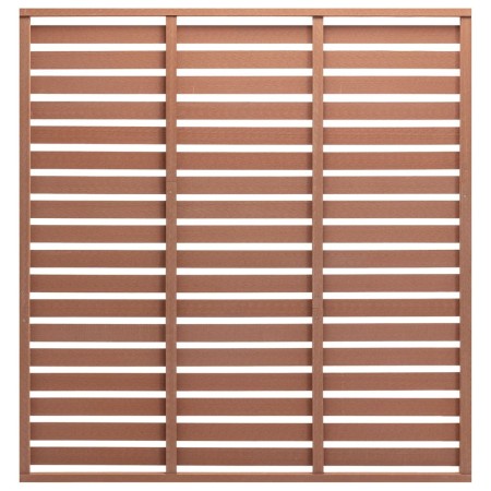 Fence panel with 1 brown WPC post 180x180 cm by vidaXL, fence panels - Ref: Foro24-318109, Price: 167,45 €, Discount: %