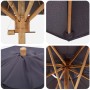 Parasol de Jardín Gris Oscuro 180x230 cm Bambú | Foro24.es | Tu tienda online para hogar, jardín y más Foro24.es