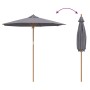 Paraguas de Jardín Gris Oscuro 240x260 cm Bambú | Foro24.es | Tu tienda online para hogar, jardín y más Foro24.es