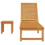 Tumbona con Mesa de Madera Maciza de Acacia | Foro24.es | Tu tienda online para hogar, jardín y más Foro24.es