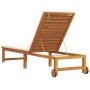 Tumbona con cojines crema en madera sólida de acacia by , Loungers - Ref: Foro24-4108108, Price: 192,86 €, Discount: %