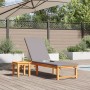 Tumbona con cojines gris claros de madera maciza de Acacia | Foro24.es | Tu tienda online para hogar, jardín y más Foro24.es