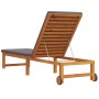 Tumbona con cojines gris claros de madera maciza de Acacia | Foro24.es | Tu tienda online para hogar, jardín y más Foro24.es