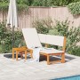 Tumbona 3 en 1 con cojines crema de madera maciza de acacia | Foro24.es | Tu tienda online para hogar, jardín y más Foro24.es