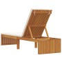 Tumbona con cojín 200x55x30 cm de madera maciza de acacia de , Tumbonas - Ref: Foro24-4108115, Precio: 198,68 €