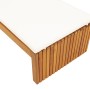 Tumbona con cojín 200x55x30 cm de madera maciza de acacia de , Tumbonas - Ref: Foro24-4108115, Precio: 198,68 €