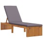 Tumbona con cojín 200x55x30 cm de madera maciza de acacia von , Liegen - Ref: Foro24-4108116, Preis: 215,39 €, Rabatt: %