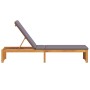 Tumbona con cojín 200x55x30 cm de madera maciza de acacia von , Liegen - Ref: Foro24-4108116, Preis: 215,39 €, Rabatt: %
