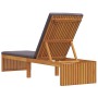 Tumbona con cojín 200x55x30 cm de madera maciza de acacia von , Liegen - Ref: Foro24-4108116, Preis: 215,39 €, Rabatt: %