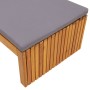 Tumbona con cojín 200x55x30 cm de madera maciza de acacia von , Liegen - Ref: Foro24-4108116, Preis: 215,39 €, Rabatt: %