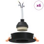 Focos Empotrados 6 pcs Redondo GU10 Negro Ø91 mm