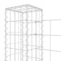 Cesta de gaviones forma de U 5 postes de hierro 500x20x100 cm de vidaXL, Paneles de vallas - Ref: Foro24-151278, Precio: 125,...