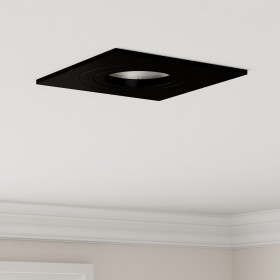 Focos empotrados 6 pcs Cuadrado GU10 Negro 91x91
