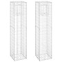 Gabionenpfosten-Körbe 2 Stück Eisen 40x40x180 cm von vidaXL, Zaunpfosten - Ref: Foro24-151265, Preis: 97,07 €, Rabatt: %