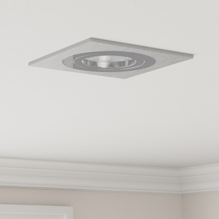 Focos empotrados 6 piezas Cuadrados GU10 Plateado 91x91 mm | Foro24.es | Tu tienda online para hogar, jardín y más Foro24.es