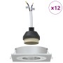 Focos empotrados 12 pcs Cuadrado GU10 Plata 91x91 mm | Foro24.es | Tu tienda online para hogar, jardín y más Foro24.es