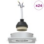Focos empotrados 24 pcs Cuadrados GU10 Plata 91x91 mm | Foro24.es | Tu tienda online para hogar, jardín y más Foro24.es
