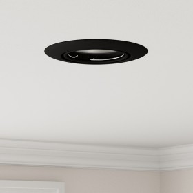 Focos empotrados 6 pcs Redondo GU10 Negro Ø90 mm