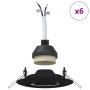 Focos empotrados 6 pcs Redondo GU10 Negro Ø90 mm Acero by , Lamps - Ref: Foro24-4108158, Price: 18,32 €, Discount: %