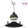 Apliques empotrados 12 pcs Redondo GU10 Negro Ø90 mm Acero | Foro24.es | Tu tienda online para hogar, jardín y más Foro24.es