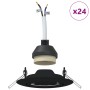 Focos Empotrados 24 pcs Redondos GU10 Negros Ø90 mm de Acero | Foro24.es | Tu tienda online para hogar, jardín y más Foro24.es