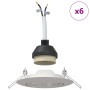 Luces Empotradas 6 pcs Redonda GU10 Blanca Ø90 mm Acero | Foro24.es | Tu tienda online para hogar, jardín y más Foro24.es