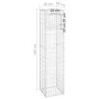 2 units of gabion basket posts, iron, 40x40x180 cm by vidaXL, fence posts - Ref: Foro24-151265, Price: 93,40 €, Discount: %