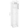 Gabionenpfosten-Körbe 2 Stück Eisen 40x40x180 cm von vidaXL, Zaunpfosten - Ref: Foro24-151265, Preis: 97,07 €, Rabatt: %