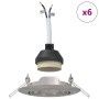 Luces Empotradas 6 pcs Redondas GU10 Plata Ø90 mm Acero | Foro24.es | Tu tienda online para hogar, jardín y más Foro24.es